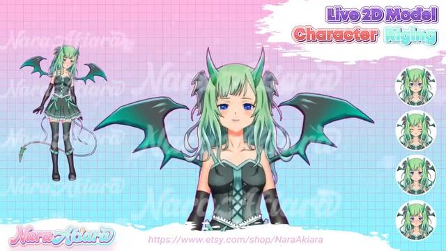 Vtuber Model Anime Cute Loli Devil Bat Girl for Streaming, Vtuber смотреть онлайн