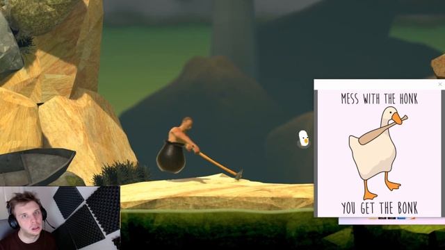 Desktop Goose Invades Getting Over it with Bennett Foddy смотреть онлайн