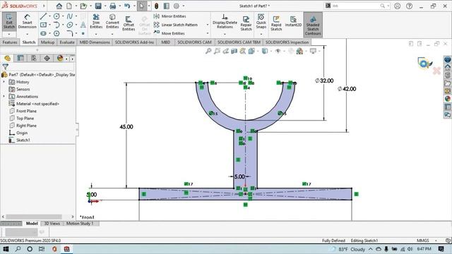 SolidWorks 2021 | part 1(Extruded Bass/Base, Rib) смотреть онлайн