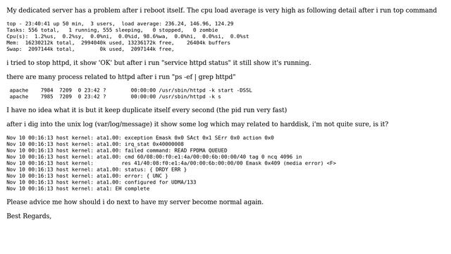 httpd always keep start itself, the cpu load is very high (2 Solutions!!) смотреть онлайн