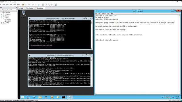 6- Domain Controller Felaket Senaryosu | Fsmo Role Seize Server 2008 R2 - 2012 R2 | Metadata Cleanu смотреть онлайн