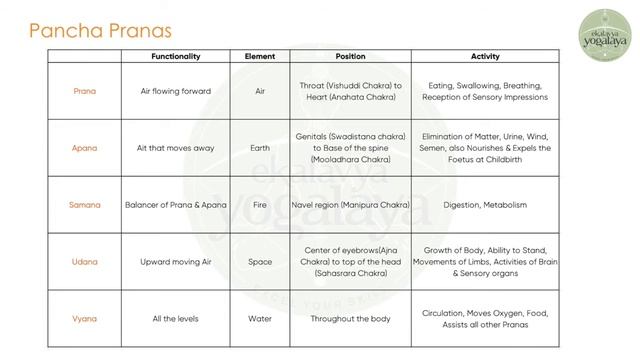 Pancha Pranas - The Five energies. смотреть онлайн