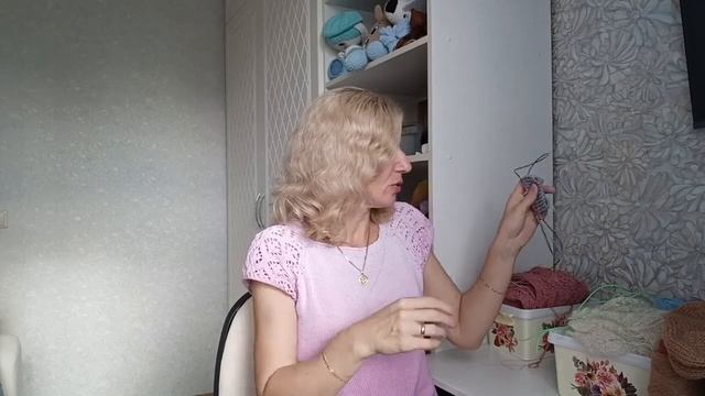 Вязальный влог./ Готовые и текущие процессы / Покупки. смотреть онлайн