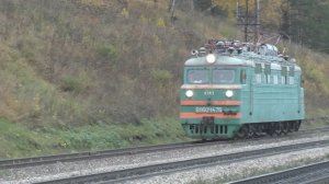 Последний из электровозов ВЛ60к - 1475 на станции "Таёжный" в Сибири