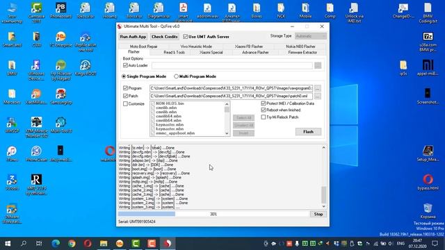 Прошивка Lenovo K6 Power с помощью UMT смотреть онлайн
