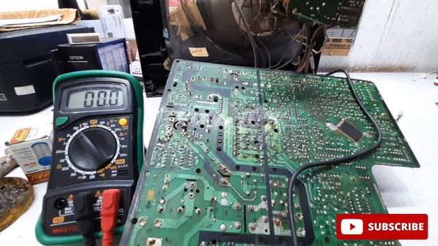 videocon crt tv hight problem/half screen problem // videocon 14 inch vartical fault//crt tv repair смотреть онлайн