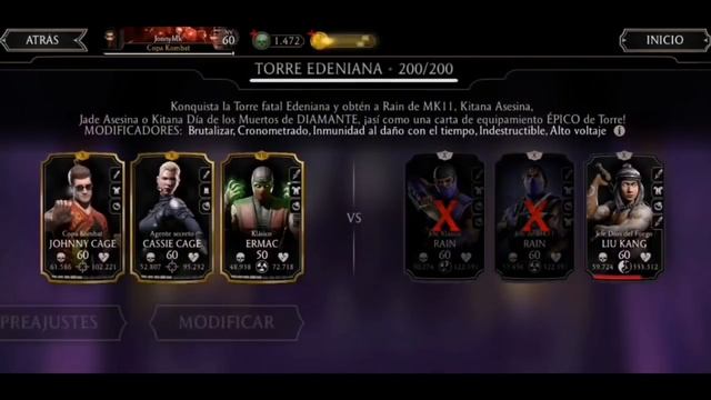 La BATALLA Más DIFÍCIL La FINAL Torre FATAL EDENIANA Mortal Kombat Mobile / Jhonny Mortal K смотреть онлайн