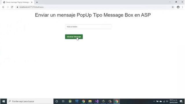 Cómo enviar un mensaje al usuario tipo MessageBox en ASP .NET смотреть онлайн