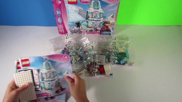 Disney Lego 41062 Elsa's Sparkling Ice Castle Anna, Olaf and Elsa unboxing смотреть онлайн