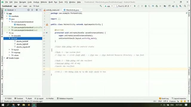 Hướng dẫn thêm phông chữ mới vào android studio смотреть онлайн