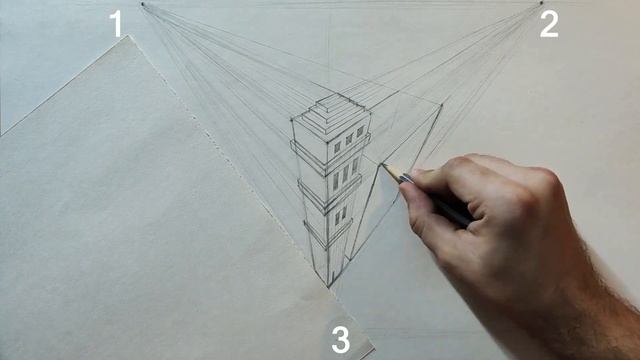 КАК РИСОВАТЬ перспективу сверху? Вид стоя на крыше смотреть онлайн
