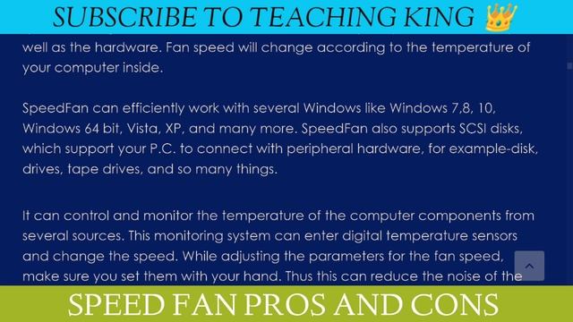 What is Speed Fan | Pros and Cons | Teaching King смотреть онлайн