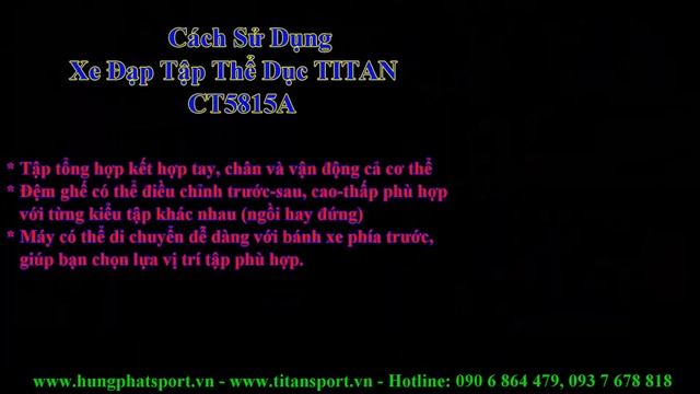 Xe đạp tập thể dục Titan CT5815A - Nhà phân phối Titansport смотреть онлайн