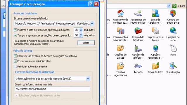 Windows XP: Desactivar reiniciar automático depois de BSOD смотреть онлайн