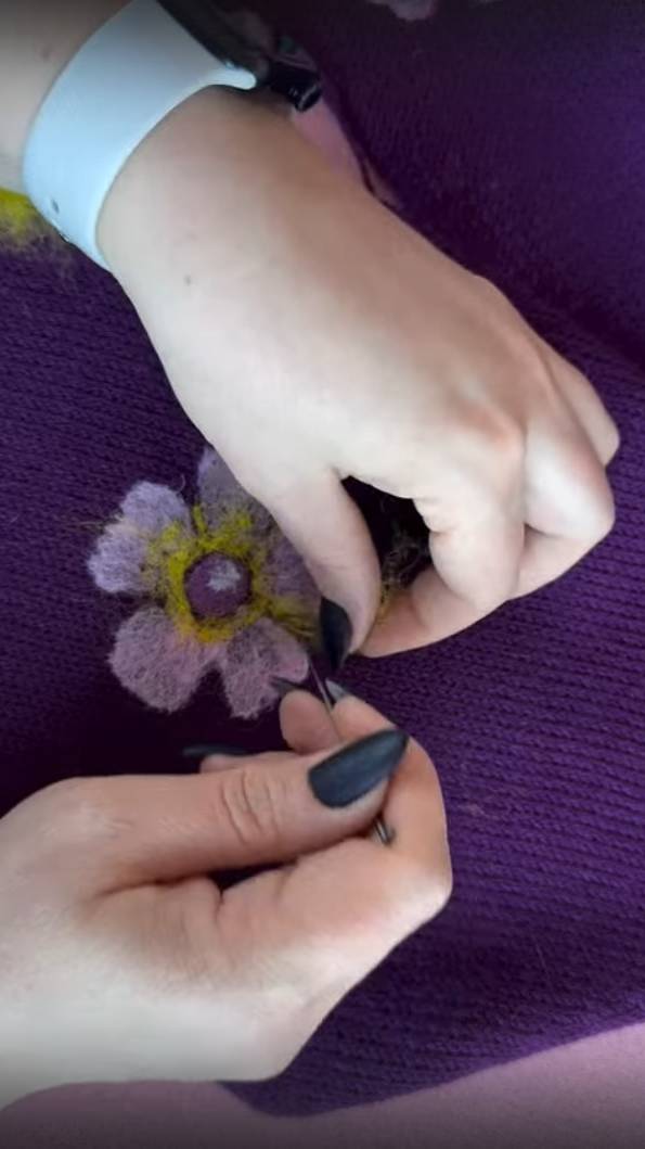 Проба пера в валянии декора с кордочесом смотреть онлайн