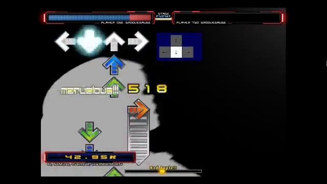 StepMania - Bad apple 1 Handed (Arrow Keys) смотреть онлайн
