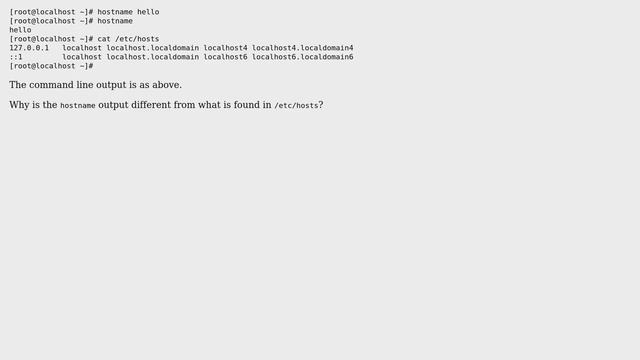 Unix & Linux: Why does the hostname command's output differ from /etc/hosts? смотреть онлайн