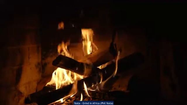 Fireplace video with cracking sounds and chill music (1 hour 24 minute) смотреть онлайн