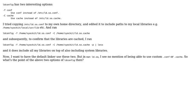 Unix & Linux: Can I use my own ld.so.cache? (2 Solutions!!) смотреть онлайн