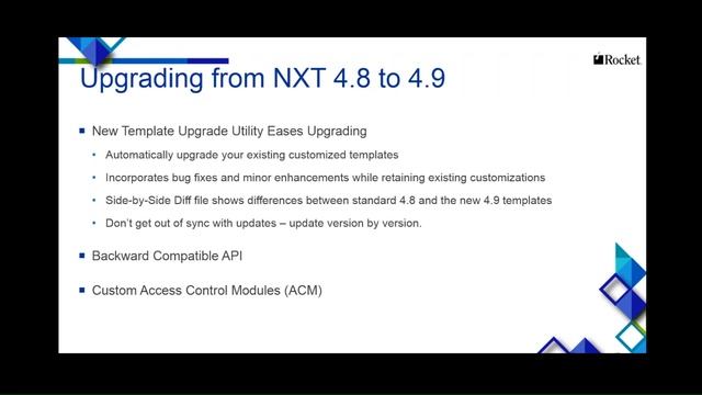 Rocket NXT 4.9 Customer Webinar смотреть онлайн