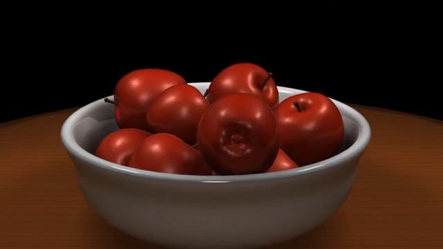 Apples Dropping into a Bowl Simulation (Rigid Bodies) смотреть онлайн