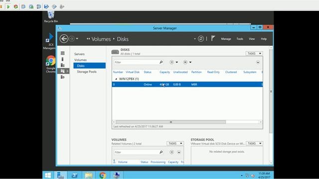 How to expand extend disk space Windows 2012 2016 vm ESXi 5 or 6 смотреть онлайн