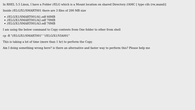 Linux Copy Files in Mount Location Very Slow смотреть онлайн