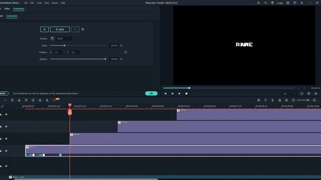 How To Create Flying Text | Filmora X Tutorial смотреть онлайн