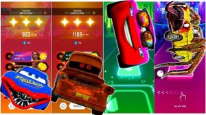 Lightning McQueen Eater vs Cars Mater Exe vs Lightning McQueen vs Truck Eater Tiles Hop