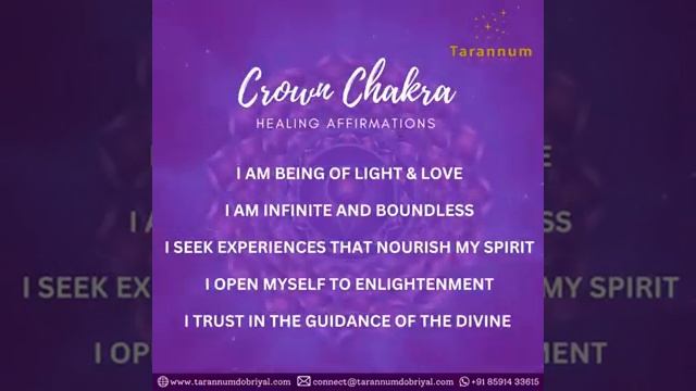 Crown Chakra Affirmation for Peace and Connection! смотреть онлайн