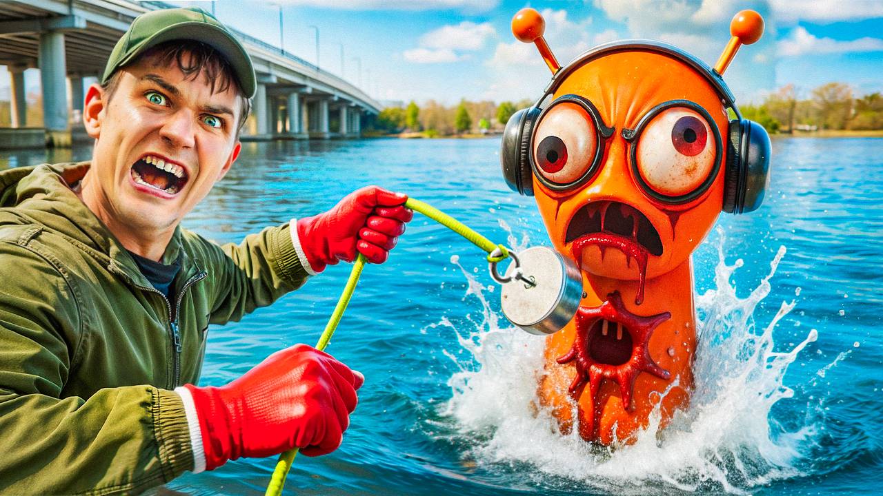 Эти жуткие и опасные находки мы нашли на магнитной рыбалке, где затонули SPRUNKI! смотреть онлайн