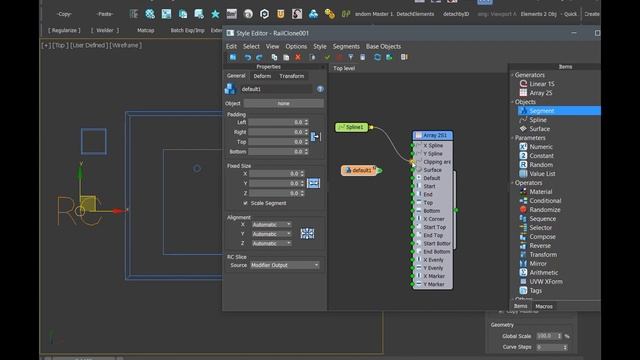 Align an enclosed RailClone 2D Grid to a specific point. смотреть онлайн