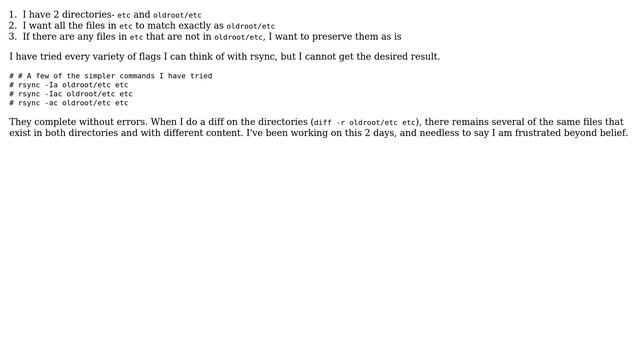 Unix & Linux: Rsync not overwriting files смотреть онлайн