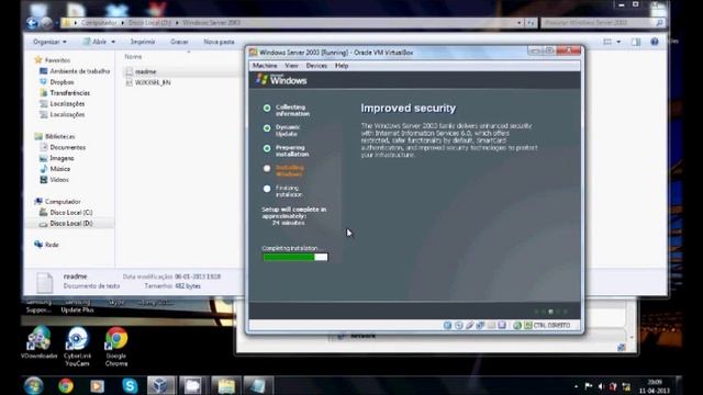Virtual Box -- Windows Server 2003 смотреть онлайн