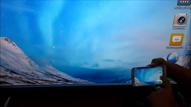 Espelhamento compartilhamento de tela com Miracast no LG G2 e Smart TV LG LB6500 смотреть онлайн