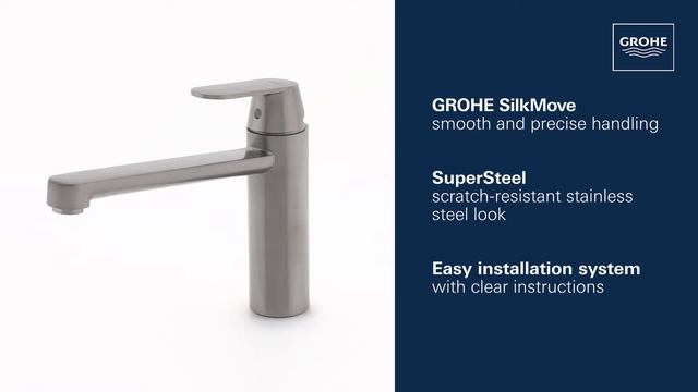 GROHE Eurosmart Cosmopolitan - Single-lever mixers M-size with flow limiter смотреть онлайн