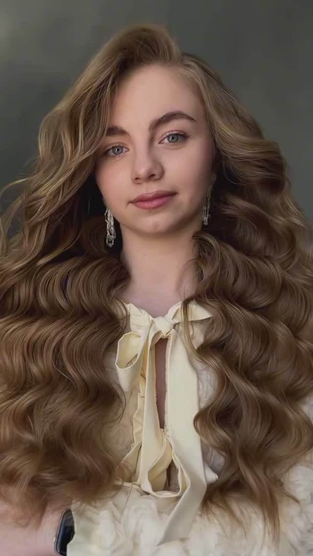 Идеальные локоны для натуральных и плотных волос #прическа #укладка #волосы #локоны