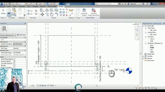 Revit MEP Families - Heating Radiator For (LOD 300)