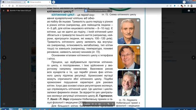 Поділ клітин Клітинний цикл Мітоз 9 клас Біологія Щеглакова Д В смотреть онлайн