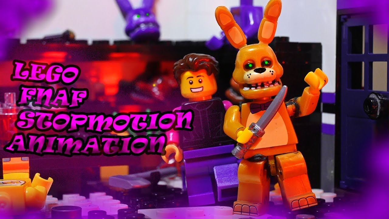 Lego Animation FNAF William Afton In Spring Bonnie Suit  #legostopmotion #fnaf