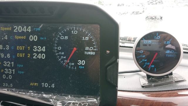 Display defi meter on AEM CD-7 смотреть онлайн