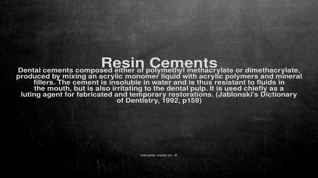 Medical vocabulary: What does Resin Cements mean смотреть онлайн