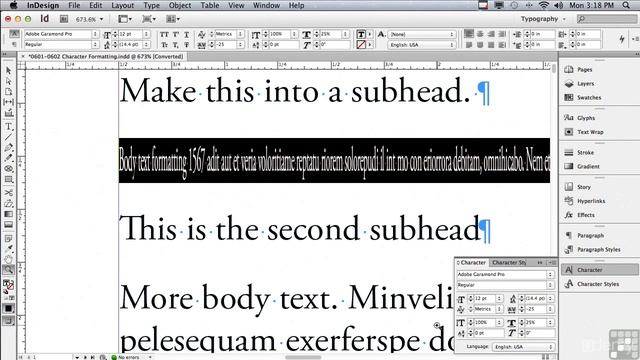 Indesign CS6 0602 Character Formatting Part 2 смотреть онлайн