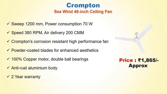 Best Crompton Ceiling Fan In India 2022 // Best Fan Brand // High Speed Ceiling Fan // 1200 MM Fan смотреть онлайн