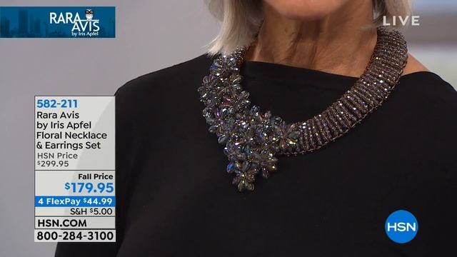 Rara Avis by Iris Apfel Floral Necklace and Earrings смотреть онлайн