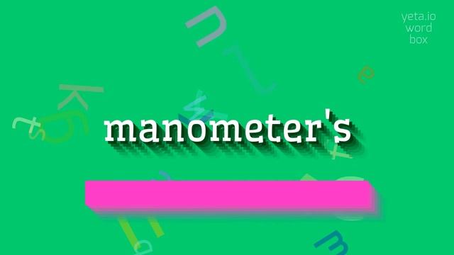 HOW TO SAY MANOMETER'S? #manometer's смотреть онлайн