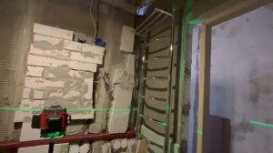 Монтаж по диагонали полотенцесушителя