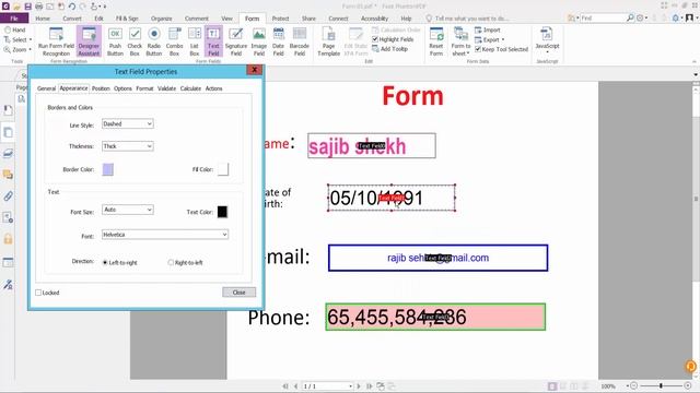 How To Change  Font Size In A Fillable PDF Form Using Foxit PhantomPDF
