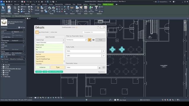 #DiRootsOne | Add/Remove Revit parameter values in bulk with OneParameter смотреть онлайн