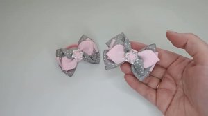 Нарядные бантики из репсовых лент #Канзаши